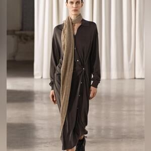 ZARA KNIT DRESS WITH SIDE BUTTONS